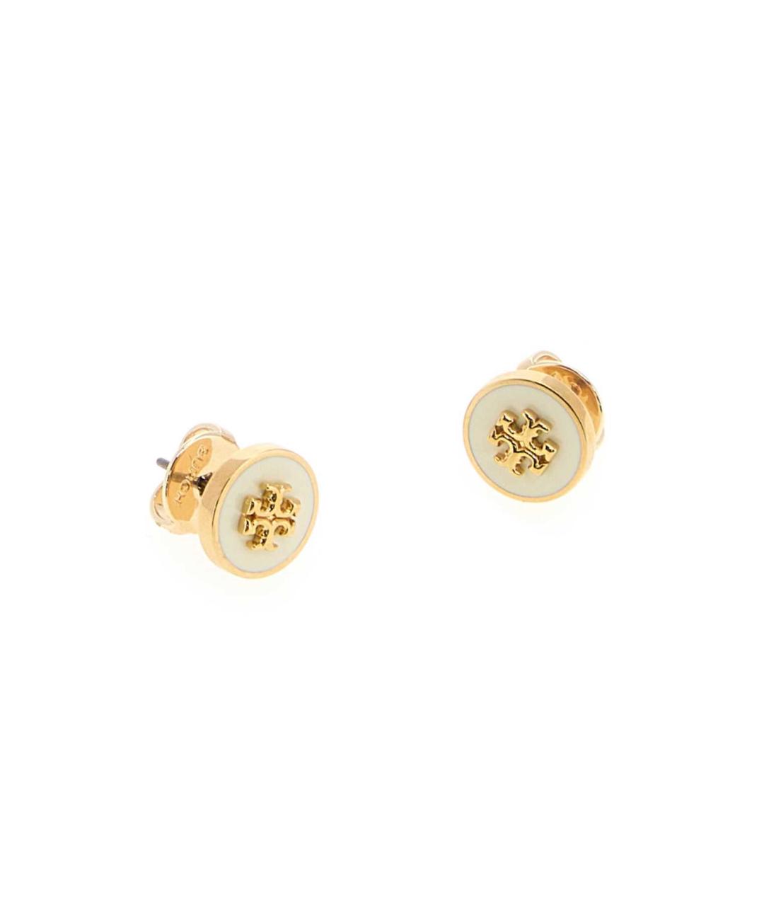 TORY BURCH Белые металлические серьги, фото 2