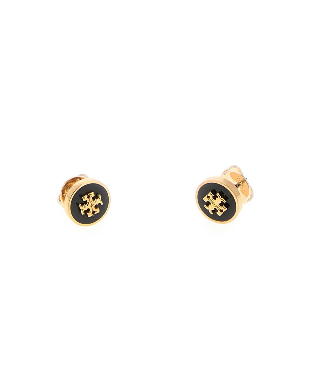 TORY BURCH Черные металлические серьги, фото 2