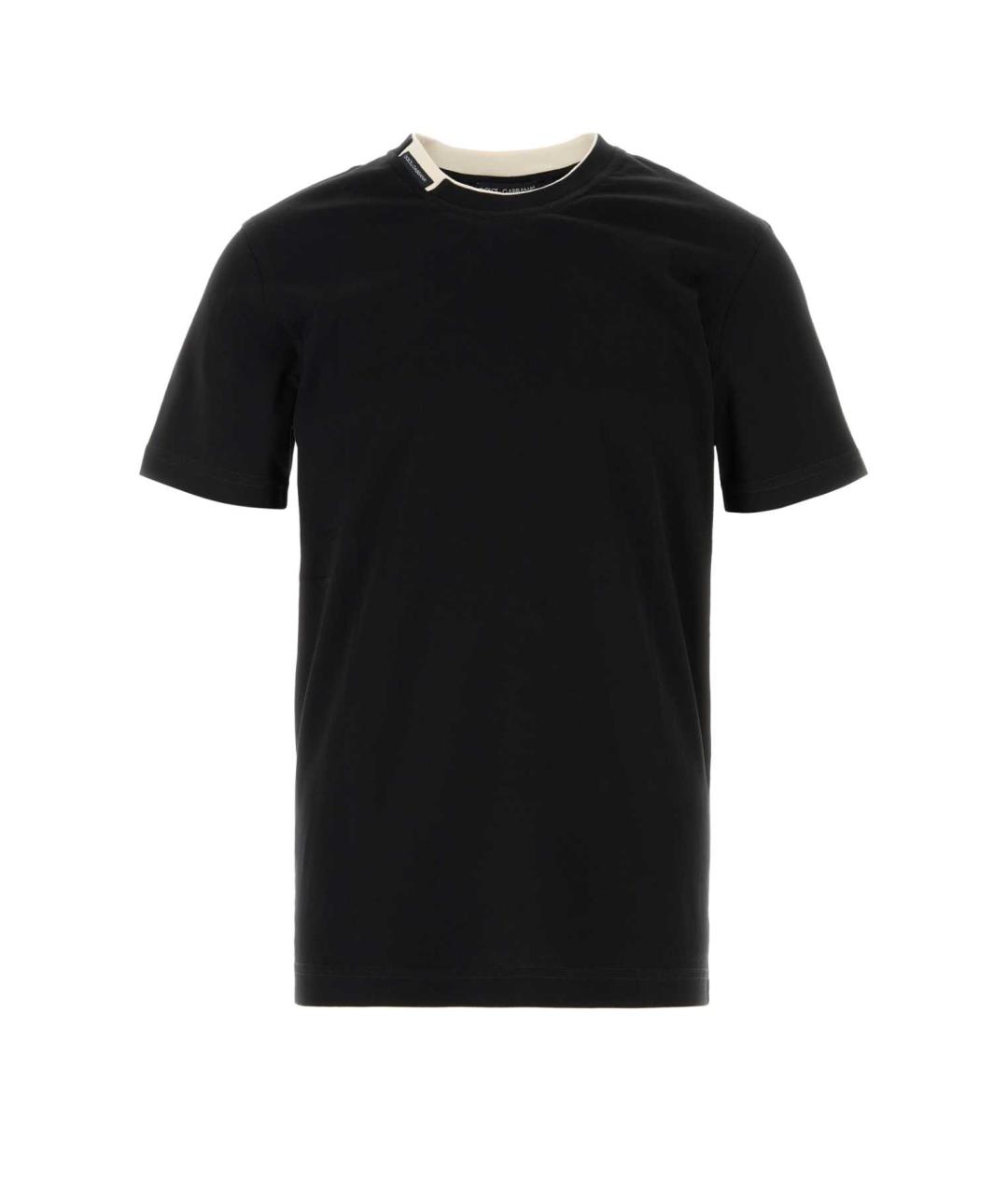 DOLCE&GABBANA Черная хлопковая футболка, фото 1