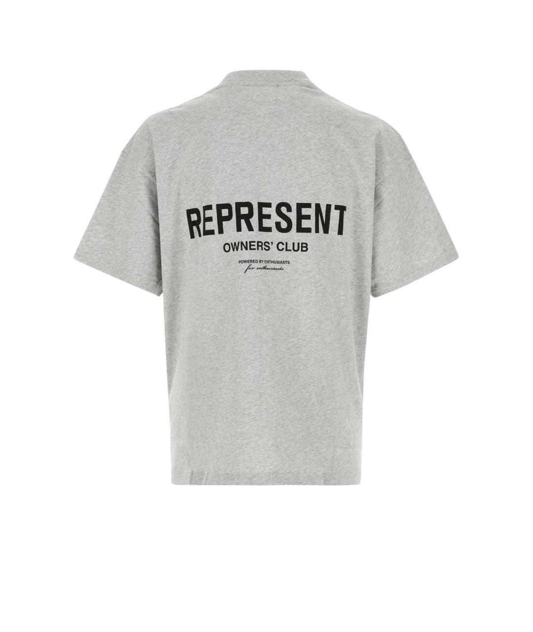 REPRESENT Серая хлопковая футболка, фото 2