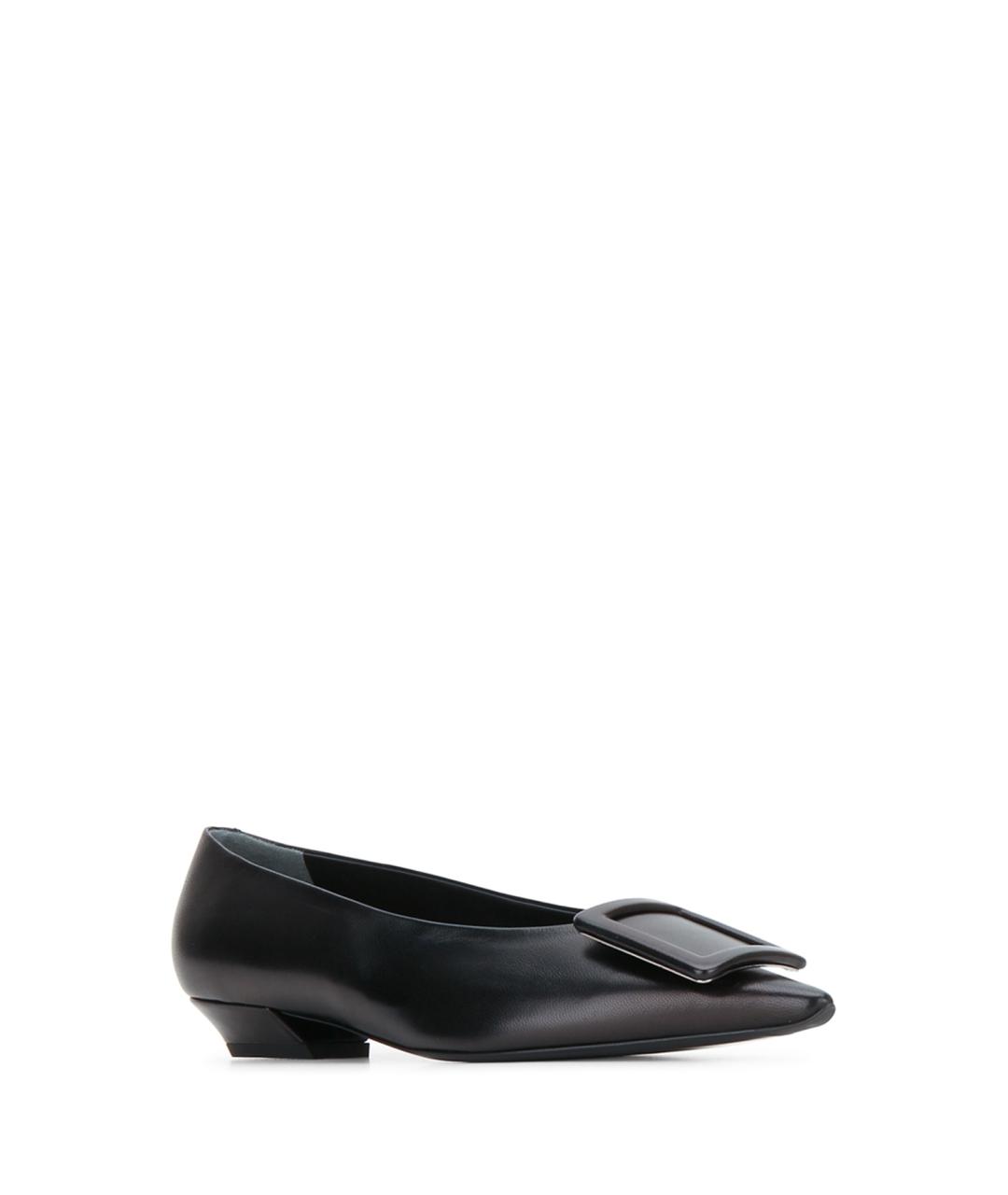 ROGER VIVIER Черные кожаные балетки, фото 2