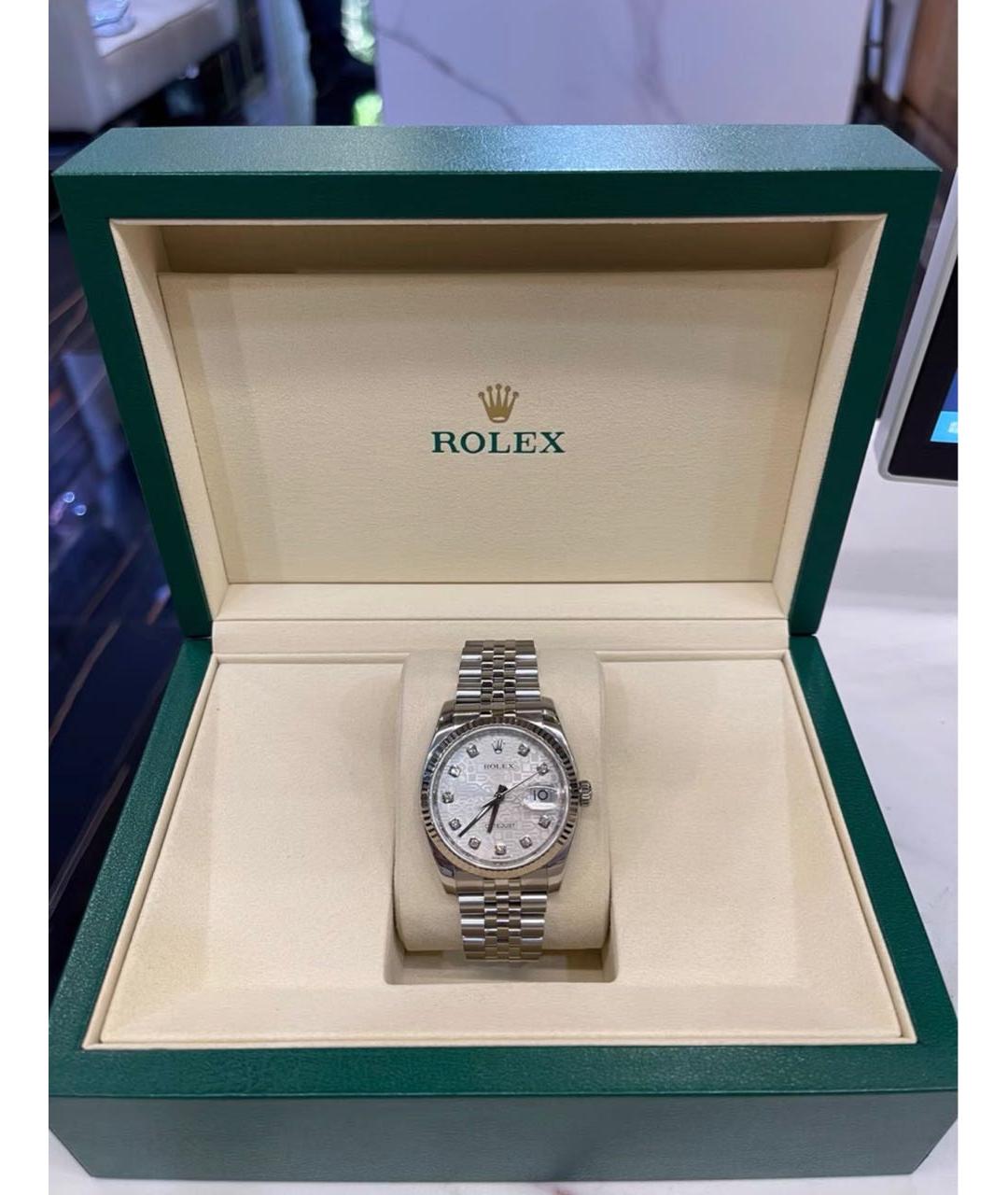 ROLEX Серебряные металлические часы, фото 3