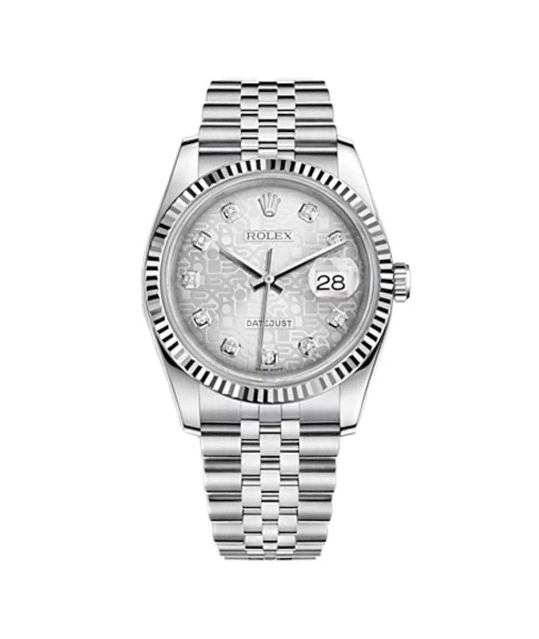 ROLEX Серебряные металлические часы, фото 1