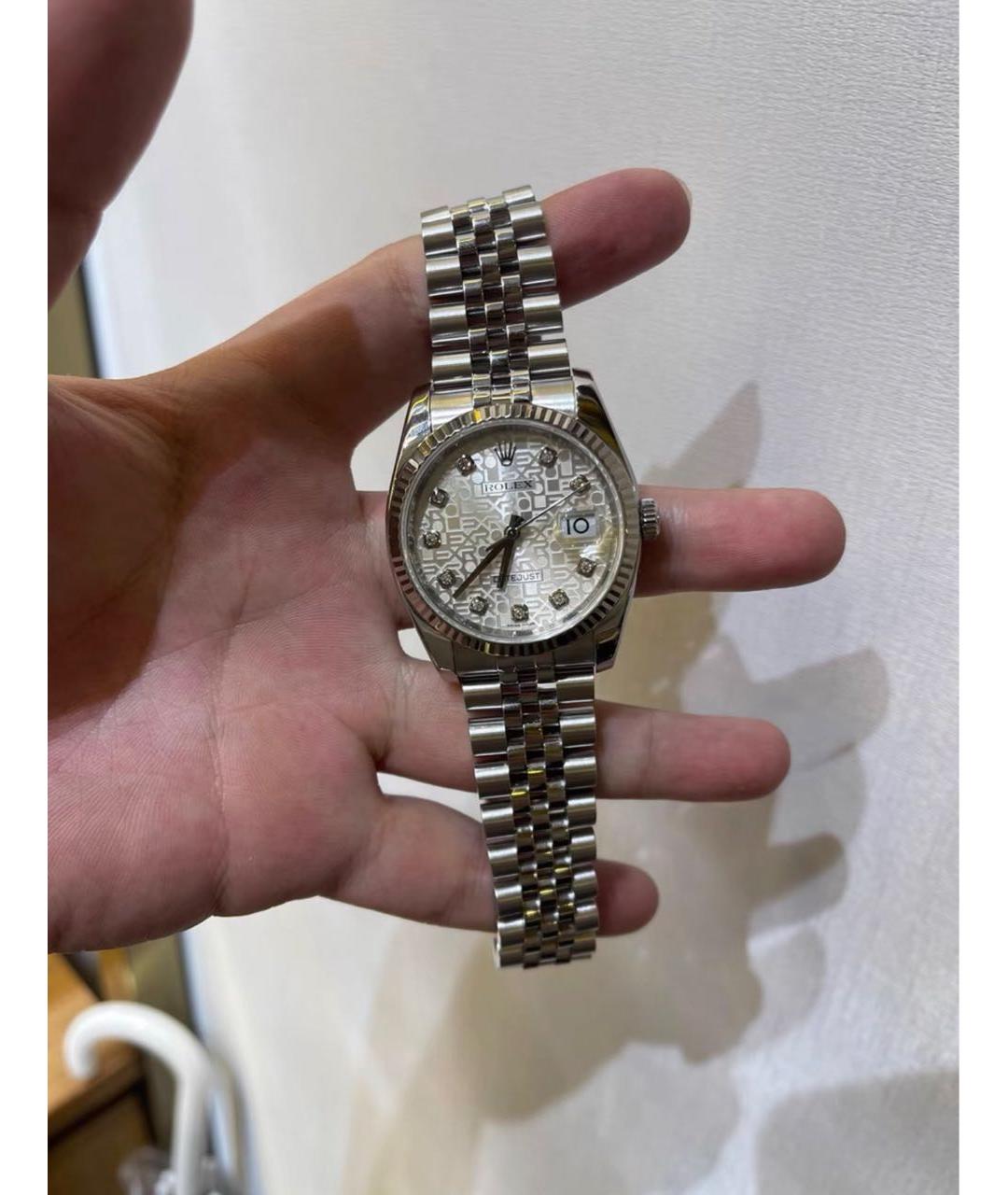 ROLEX Серебряные металлические часы, фото 2