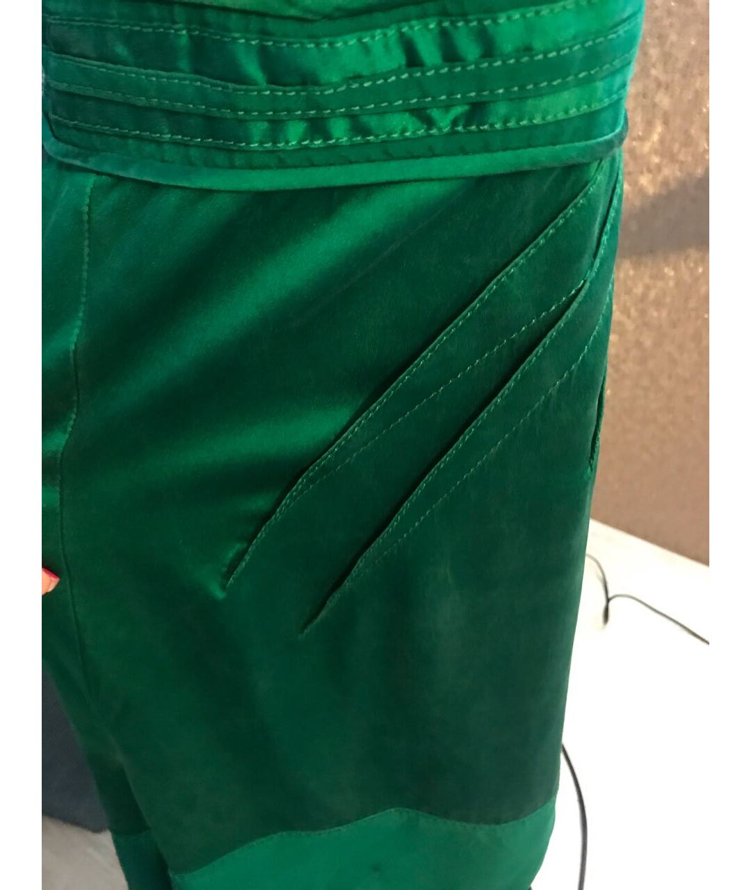 ZAC POSEN Зеленые шелковое коктейльное платье, фото 7