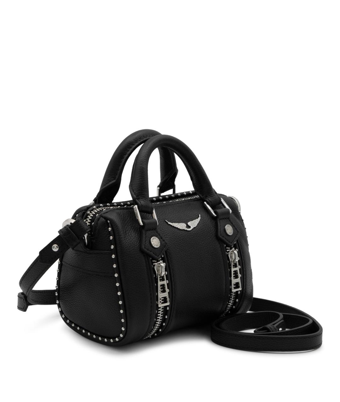ZADIG & VOLTAIRE Черная кожаная сумка тоут, фото 2