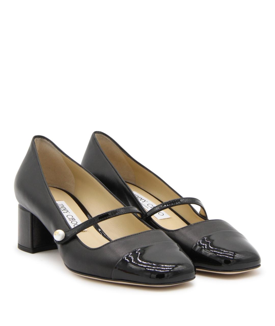 JIMMY CHOO Черные кожаные туфли, фото 2