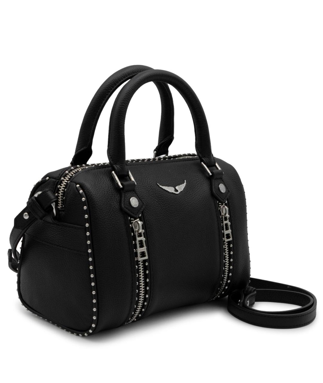 ZADIG & VOLTAIRE Черная кожаная сумка тоут, фото 3
