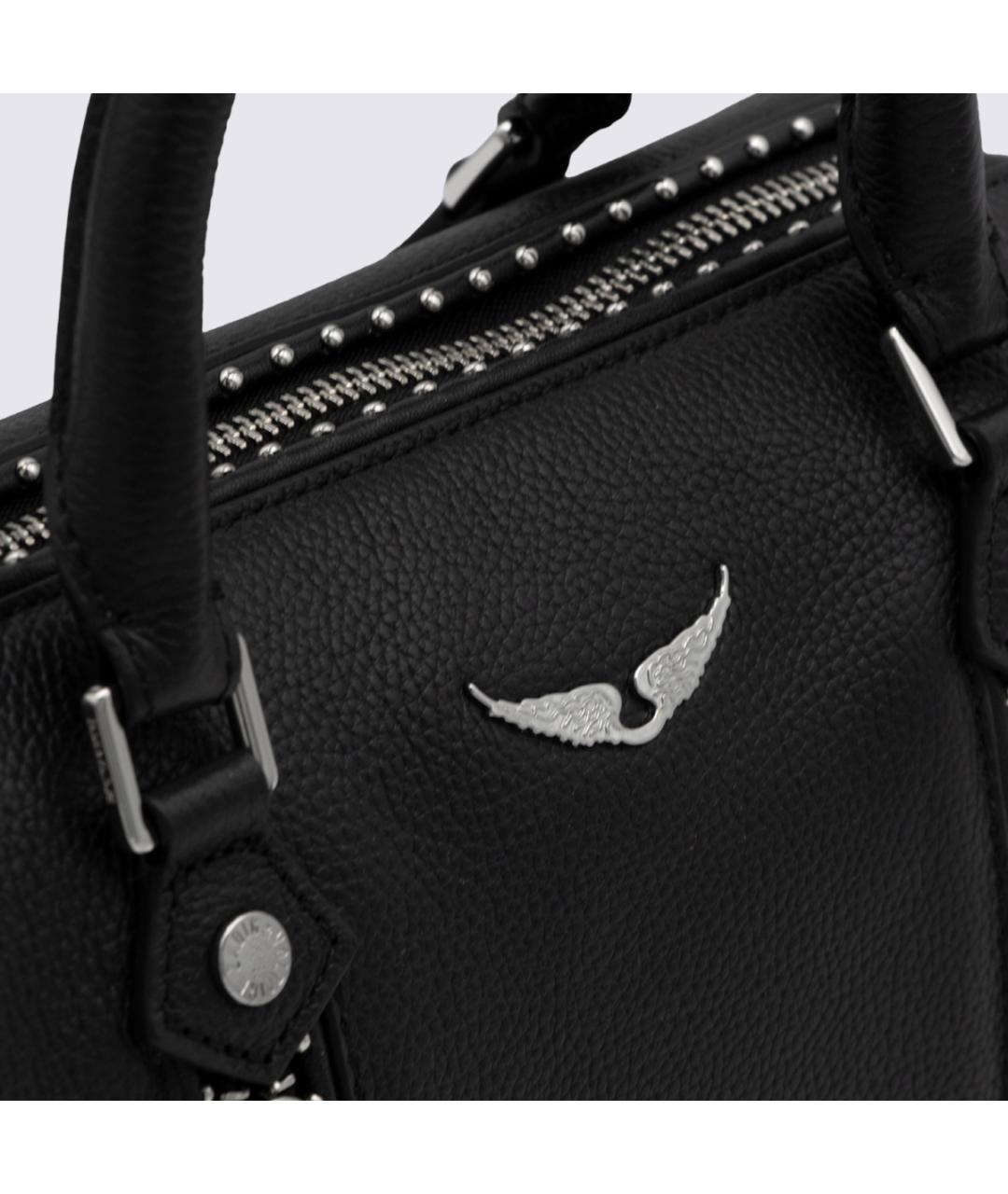 ZADIG & VOLTAIRE Черная кожаная сумка тоут, фото 8