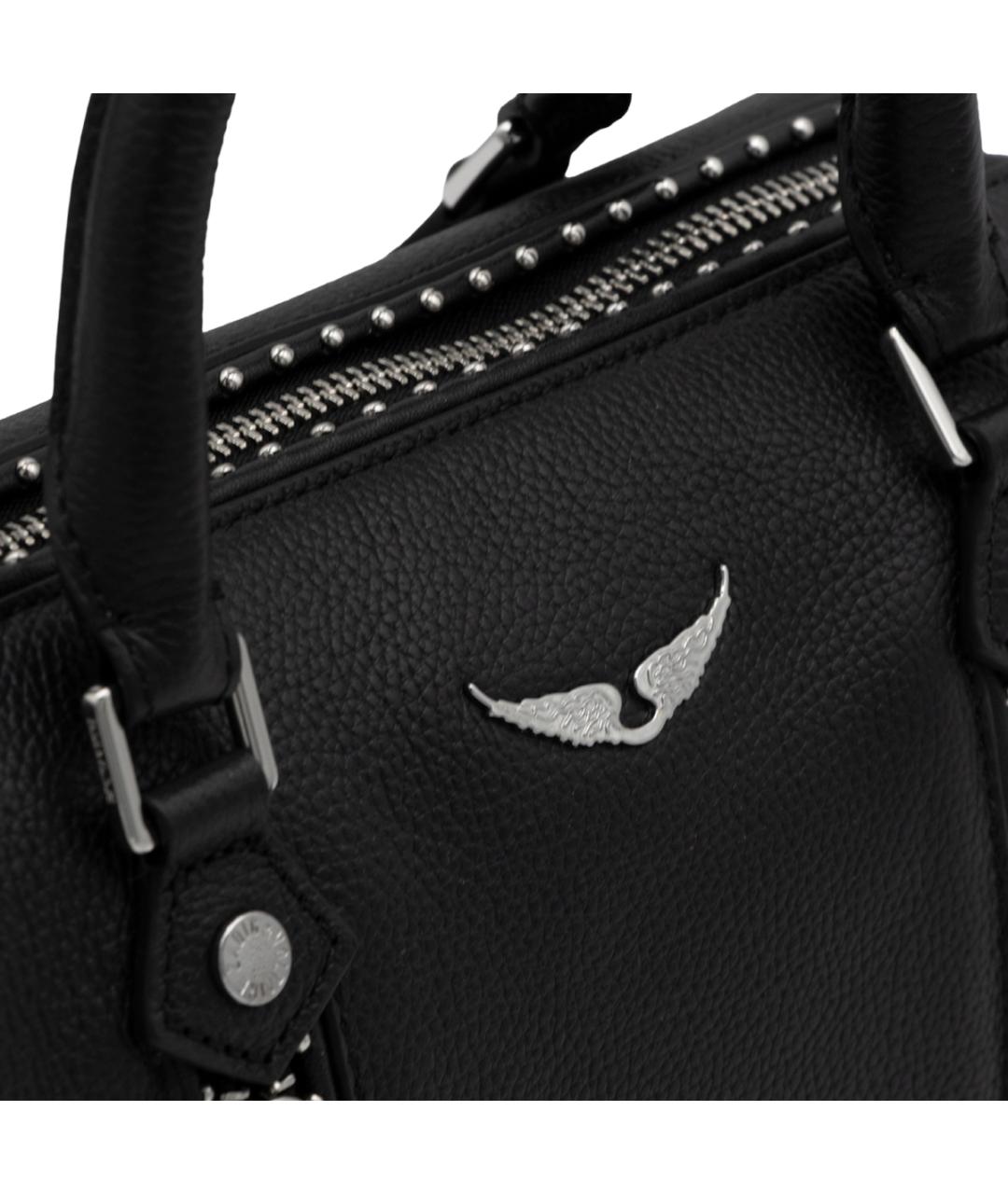 ZADIG & VOLTAIRE Черная кожаная сумка тоут, фото 7
