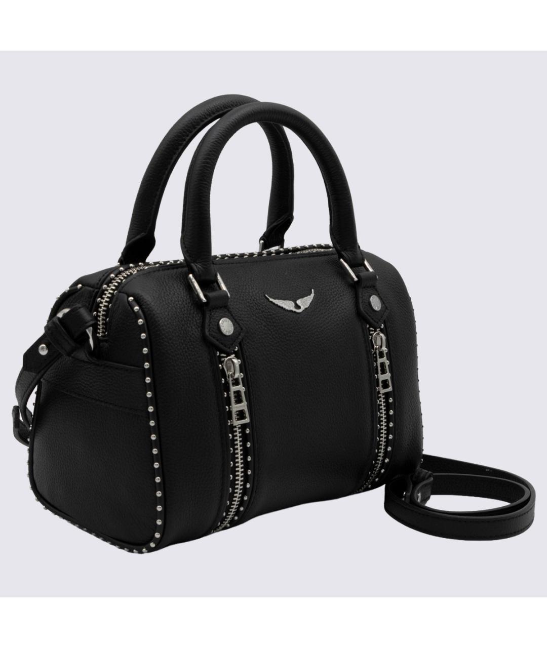 ZADIG & VOLTAIRE Черная кожаная сумка тоут, фото 4