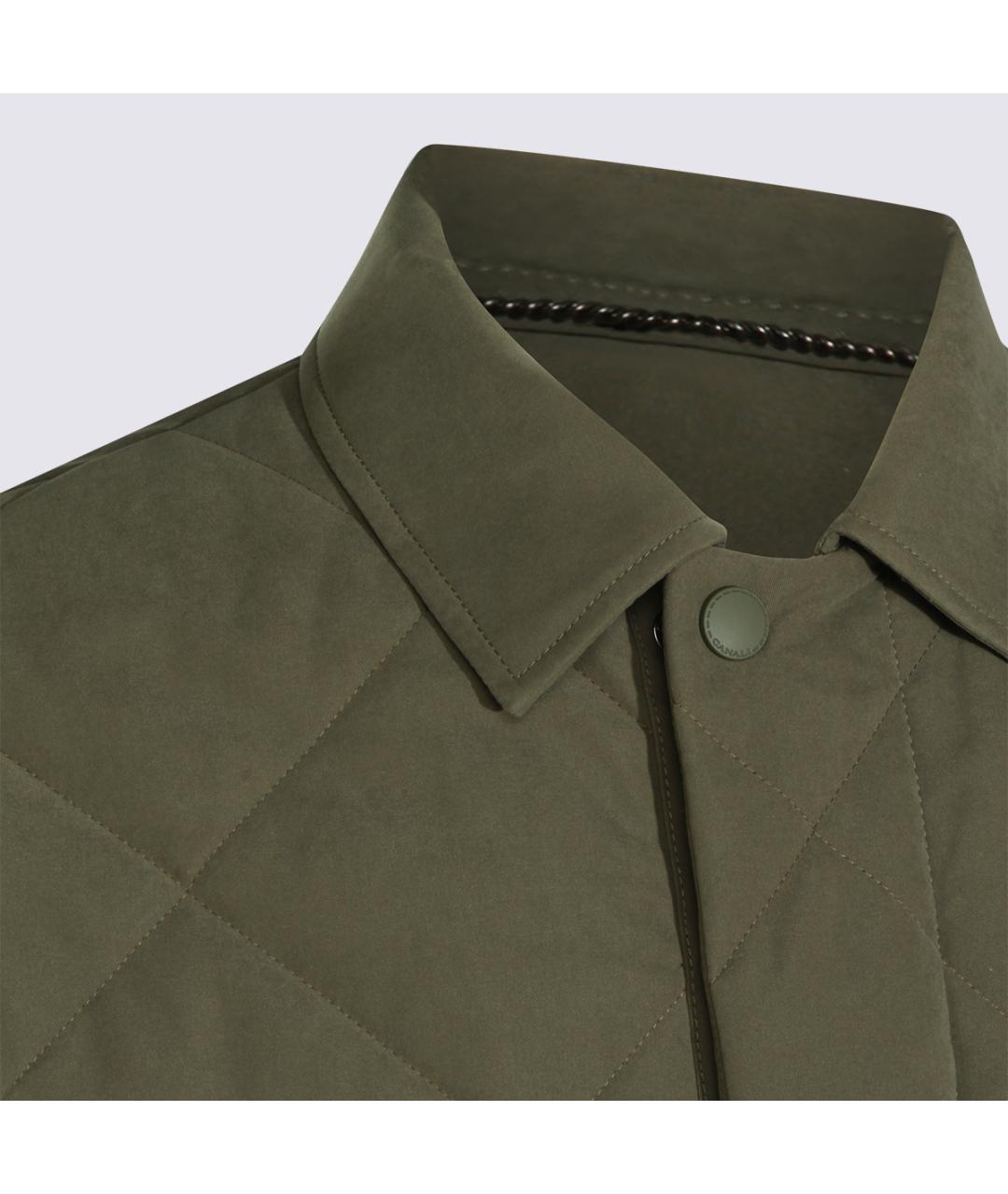 CANALI Зеленая полиэстеровая куртка, фото 3