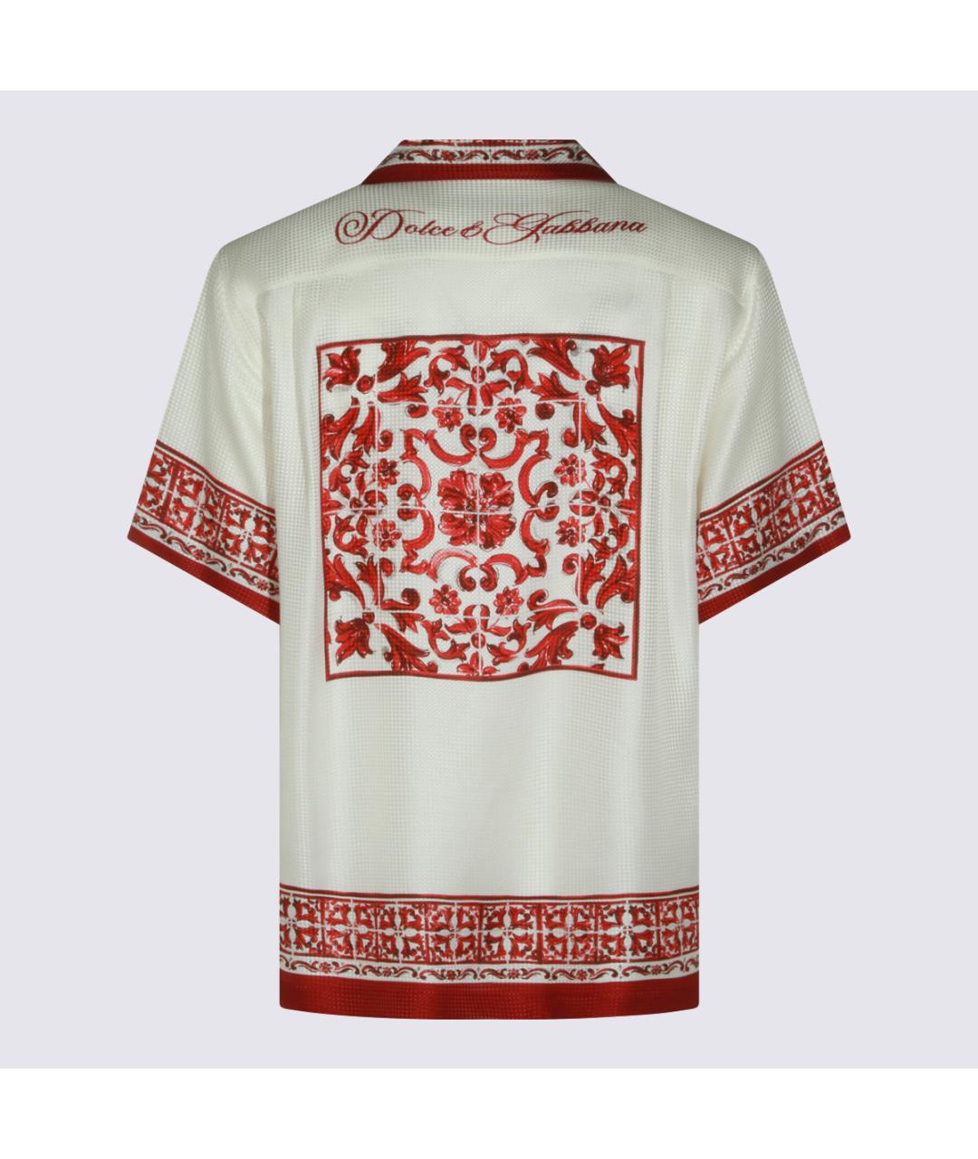 DOLCE&GABBANA Белая шелковая кэжуал рубашка, фото 1