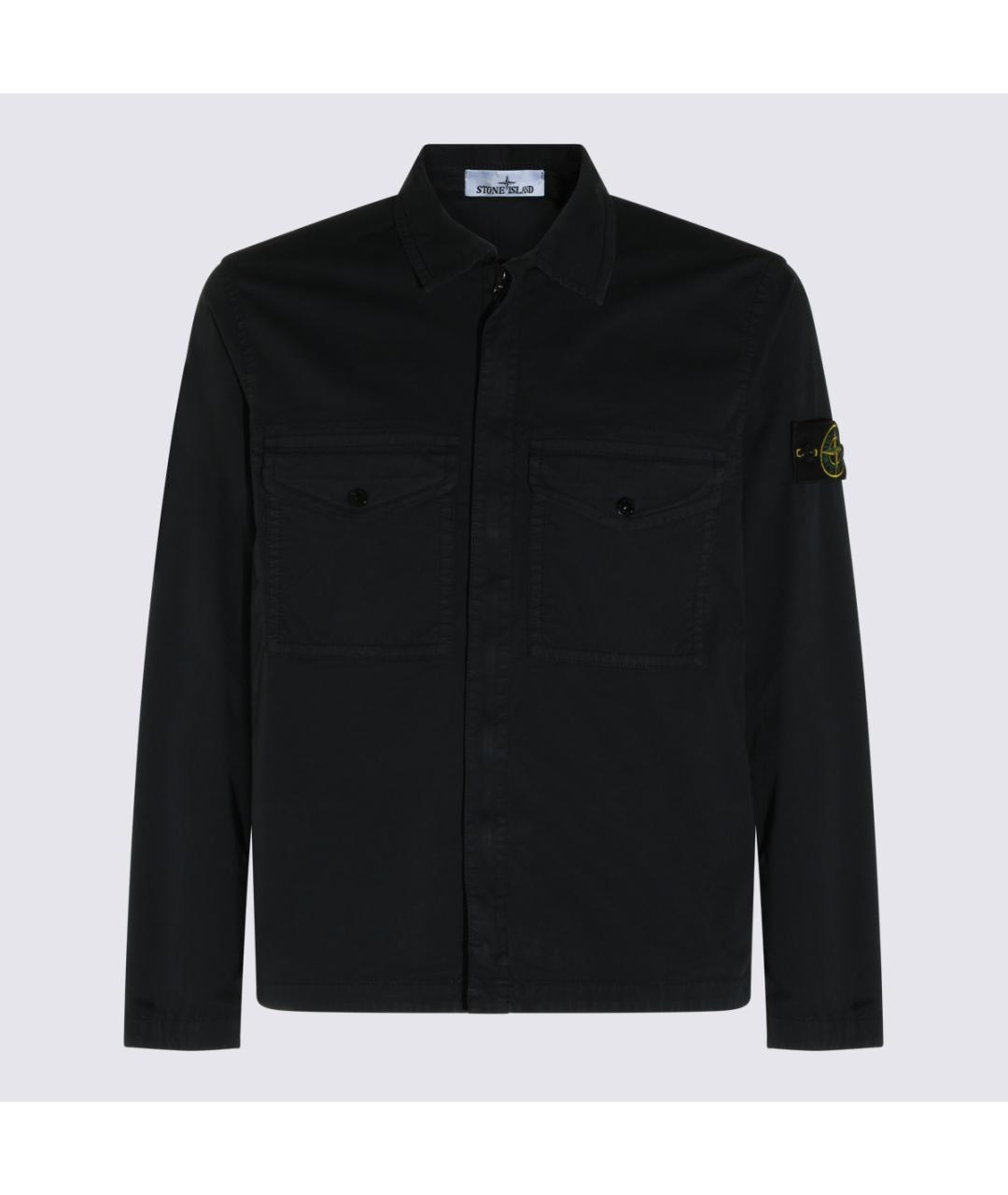 STONE ISLAND Темно-синяя хлопковая куртка, фото 5