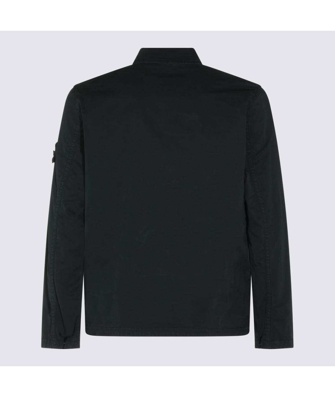 STONE ISLAND Темно-синяя хлопковая куртка, фото 2