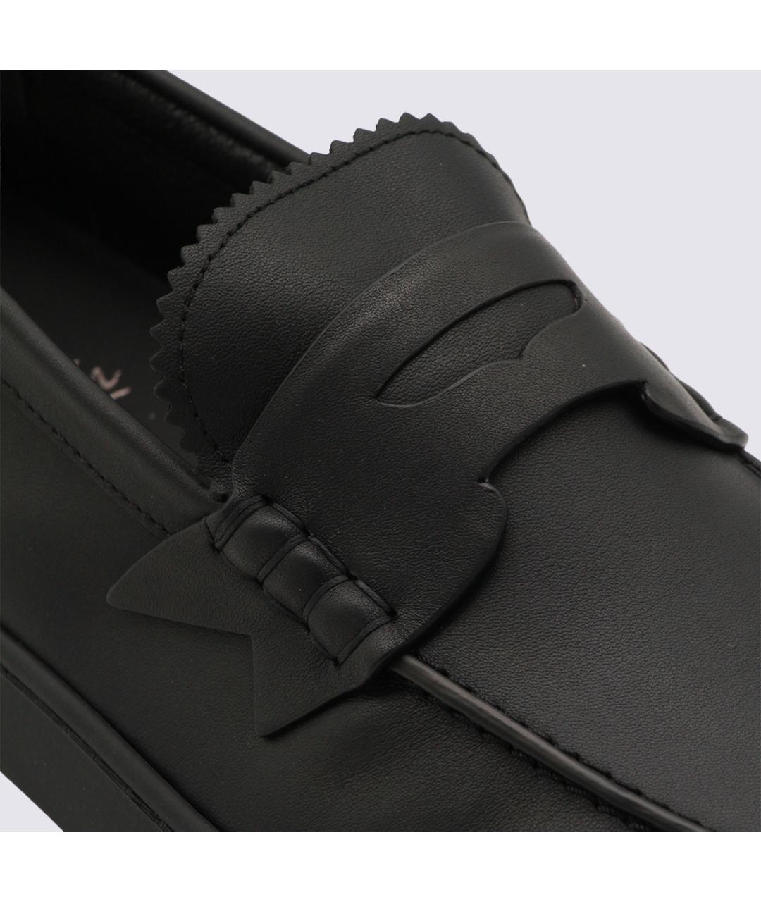 CHRISTIAN LOUBOUTIN Черные кожаные лоферы, фото 4
