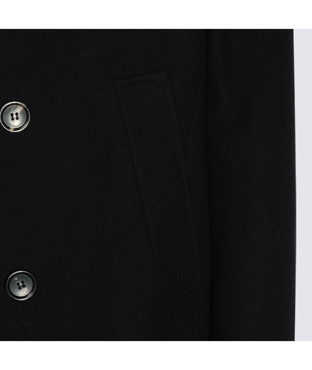 CANALI Темно-синее шерстяное пальто, фото 3