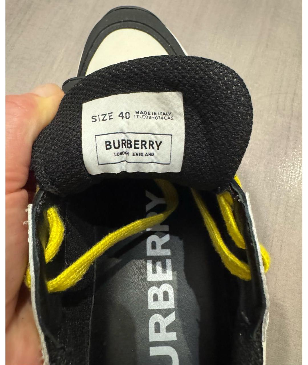 BURBERRY Мульти текстильные кроссовки, фото 4