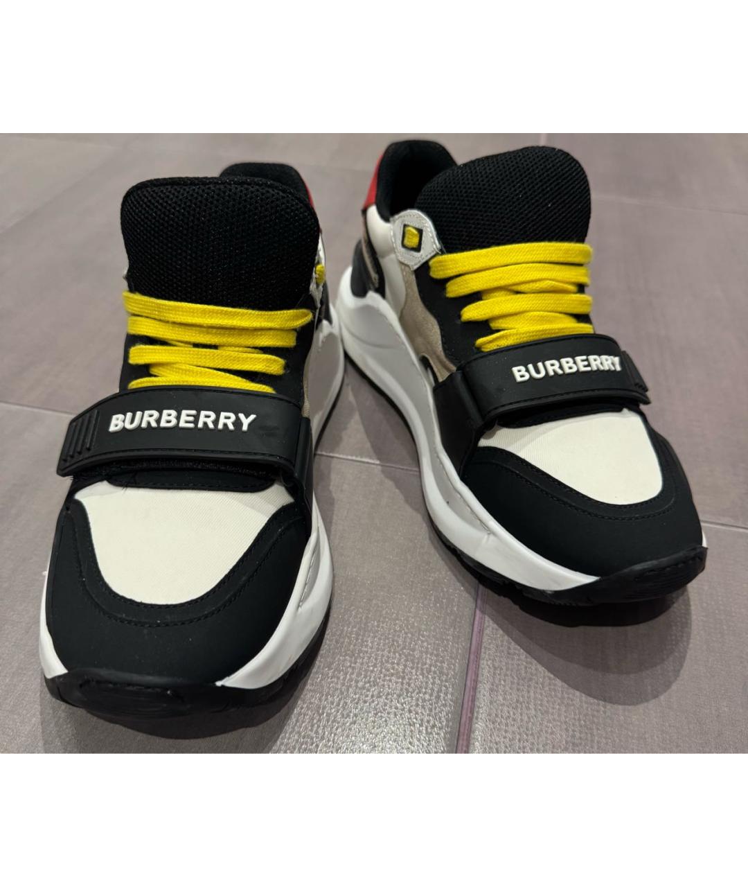 BURBERRY Мульти текстильные кроссовки, фото 5