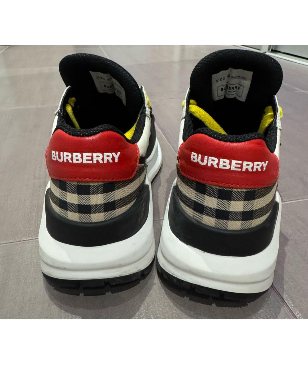 BURBERRY Мульти текстильные кроссовки, фото 3