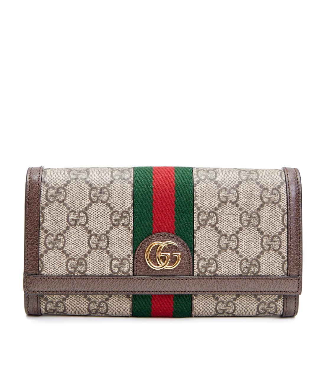 GUCCI Коричневый кожаный кошелек, фото 1
