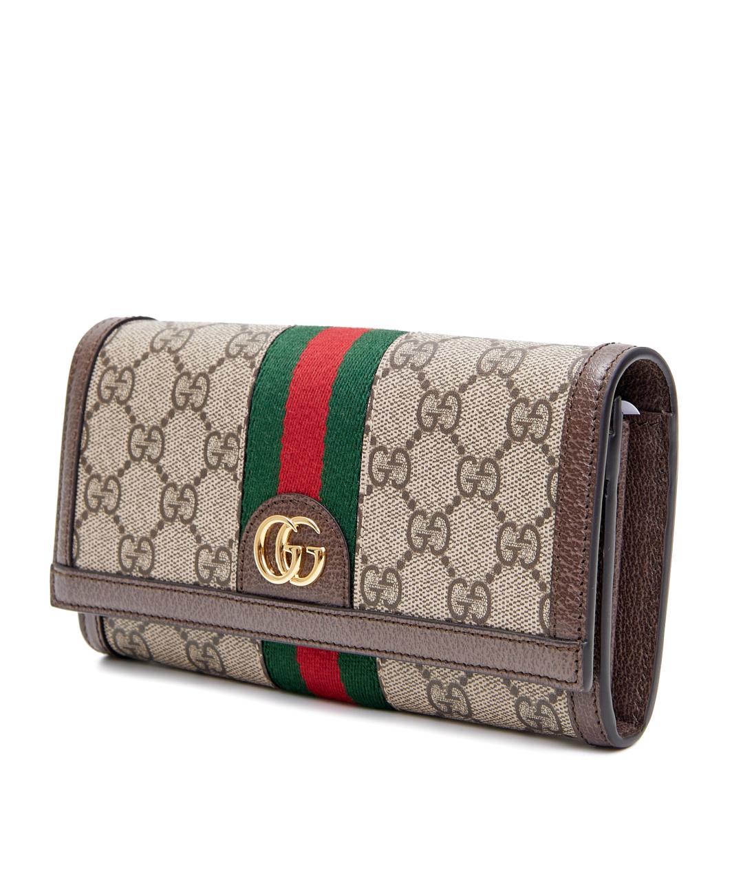 GUCCI Коричневый кожаный кошелек, фото 2