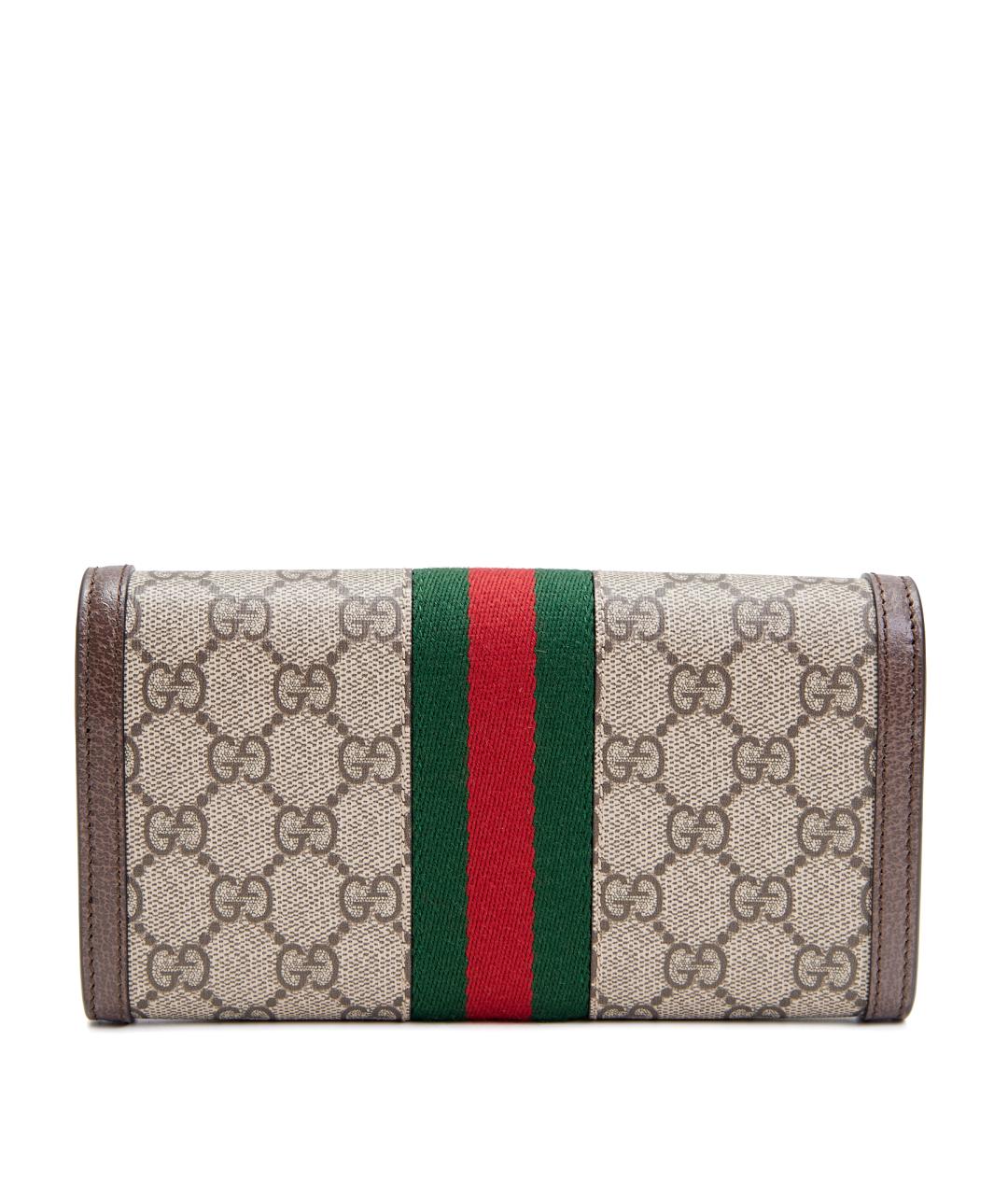 GUCCI Коричневый кожаный кошелек, фото 3