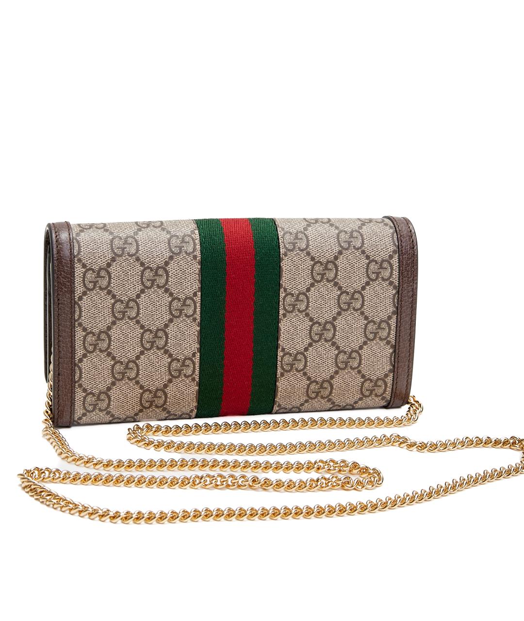 GUCCI Коричневый кожаный кошелек, фото 7