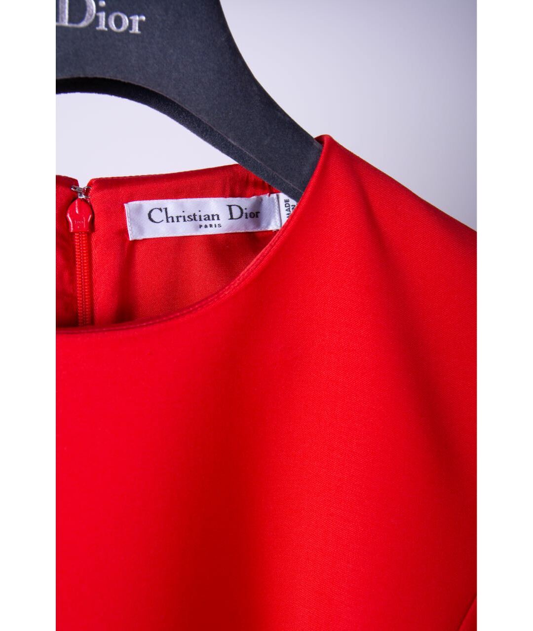 CHRISTIAN DIOR PRE-OWNED Красное шерстяное повседневное платье, фото 3