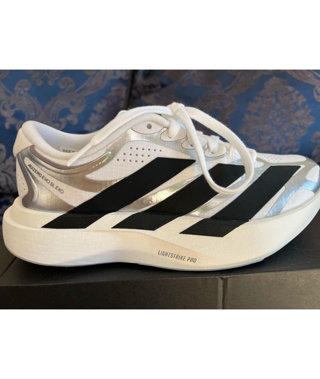 ADIDAS Белые синтетические кроссовки, фото 5