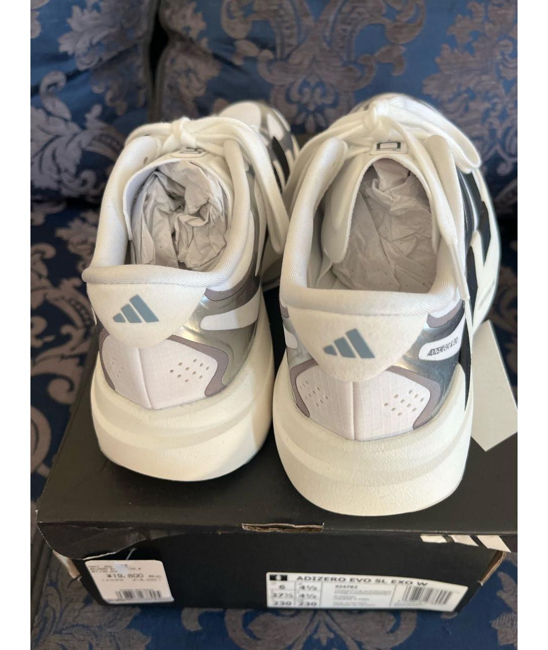 ADIDAS Белые синтетические кроссовки, фото 4
