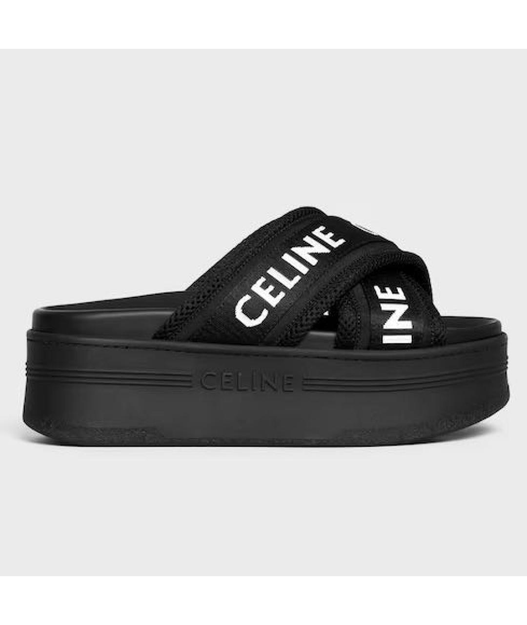 CELINE Черные сандалии, фото 4