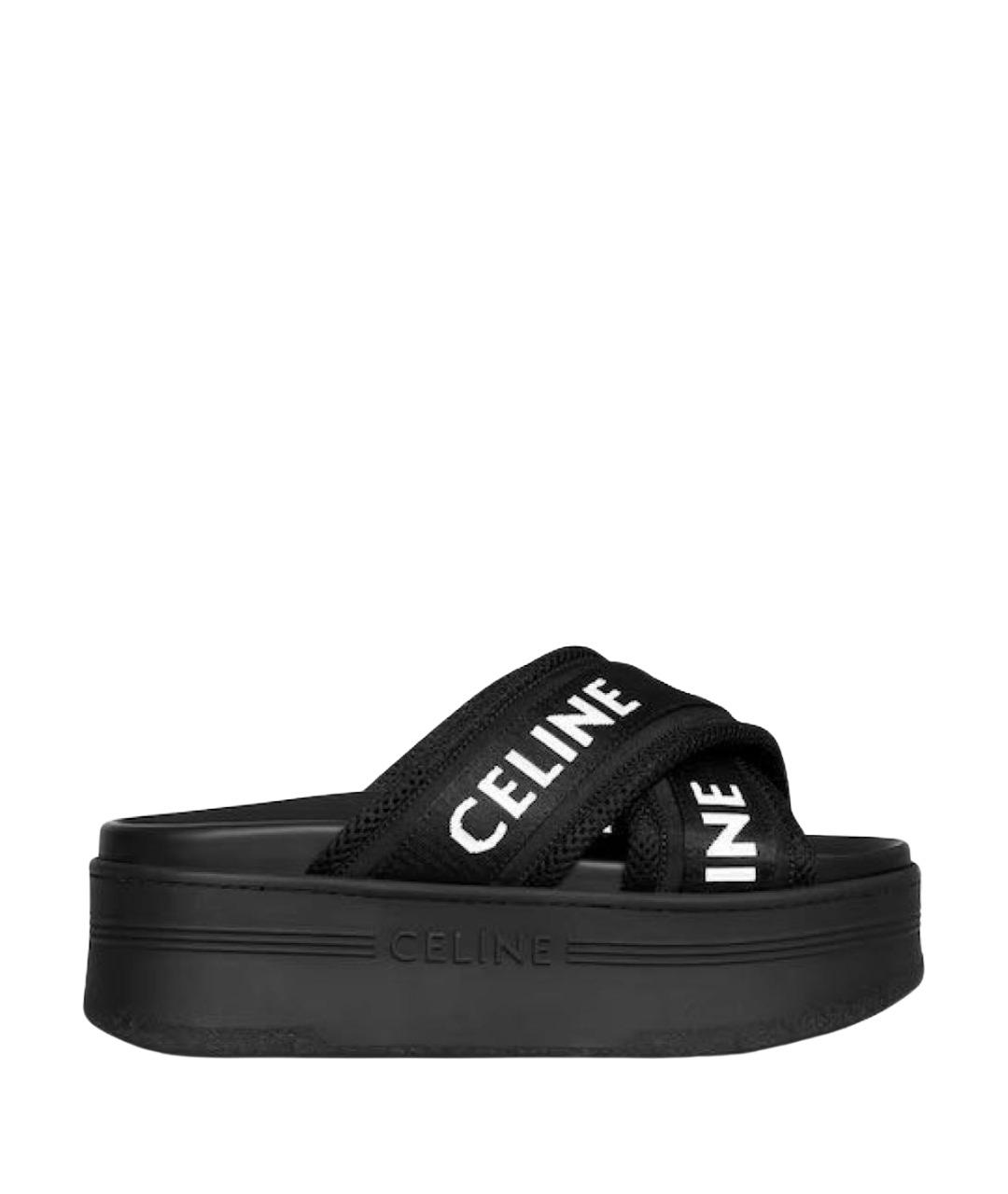 CELINE Черные сандалии, фото 5