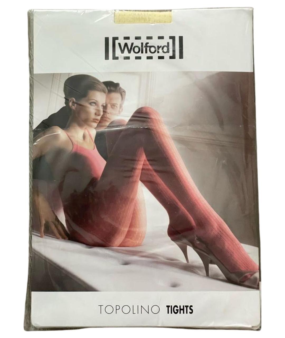 WOLFORD Желтые носки, чулки и колготы, фото 1