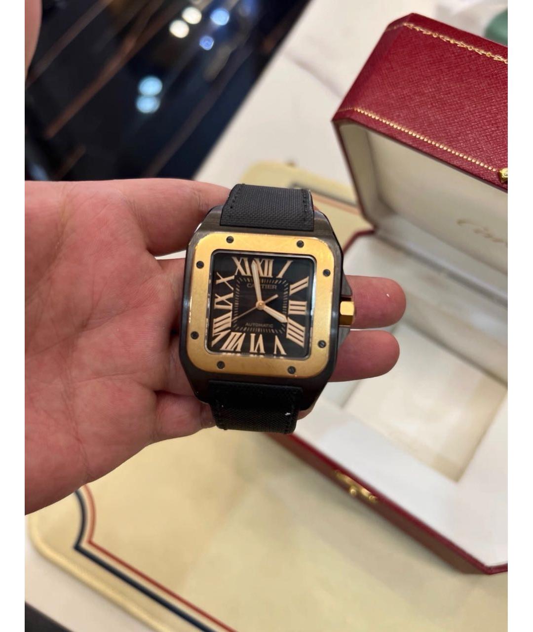 CARTIER Черные часы, фото 2