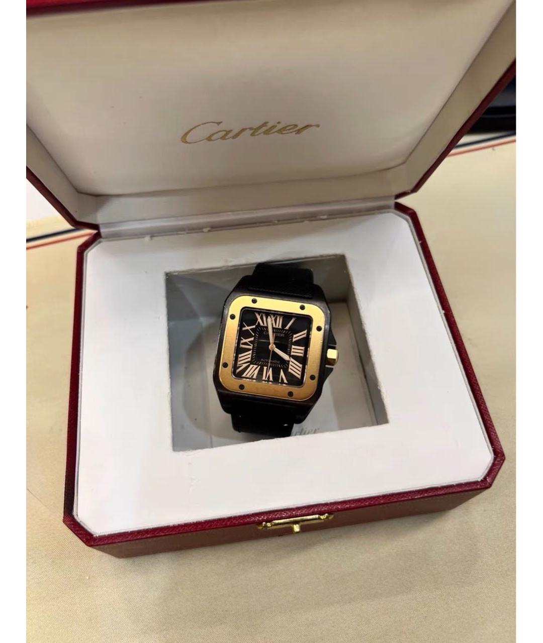 CARTIER Черные часы, фото 3