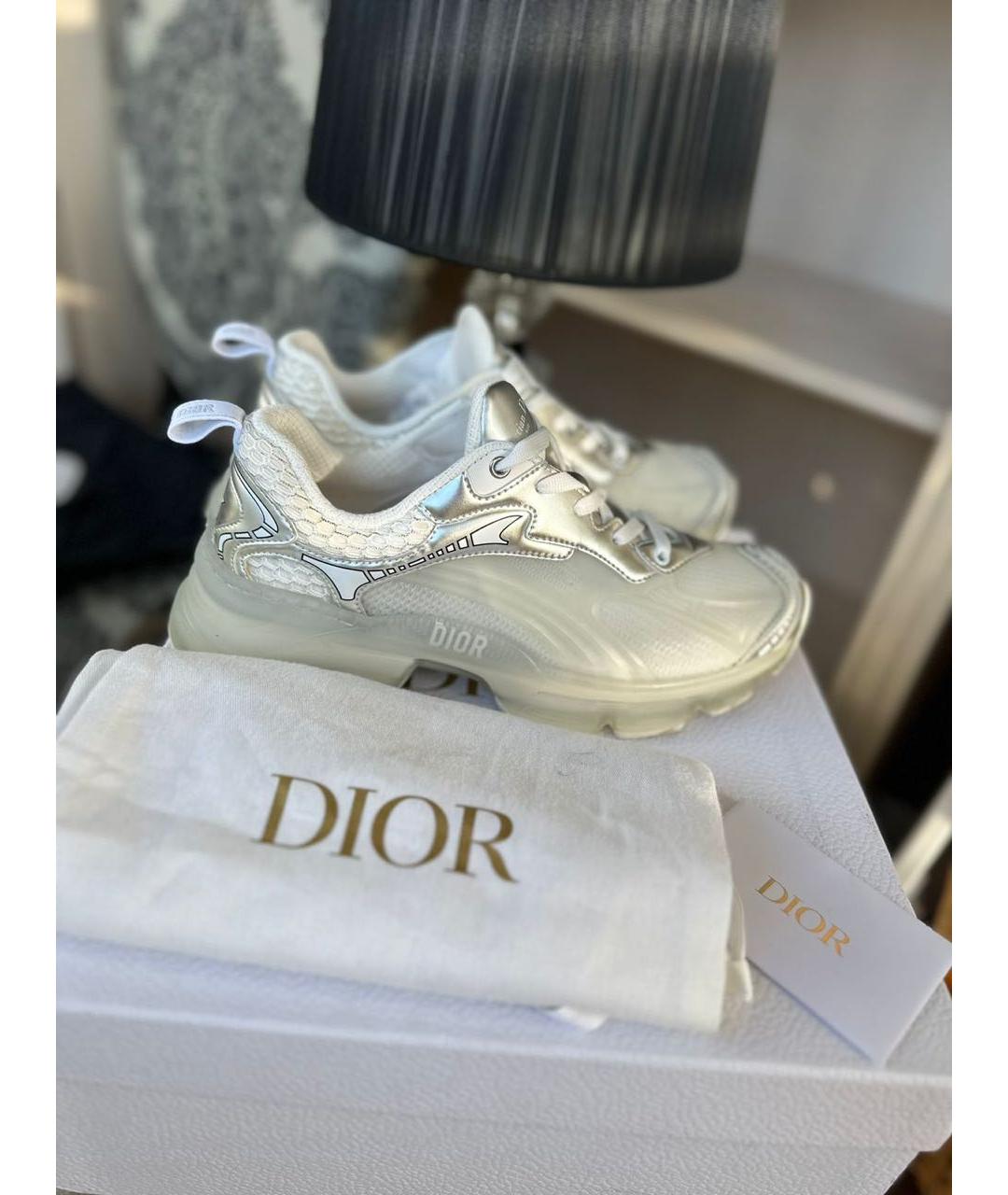 CHRISTIAN DIOR Белые кожаные кроссовки, фото 4