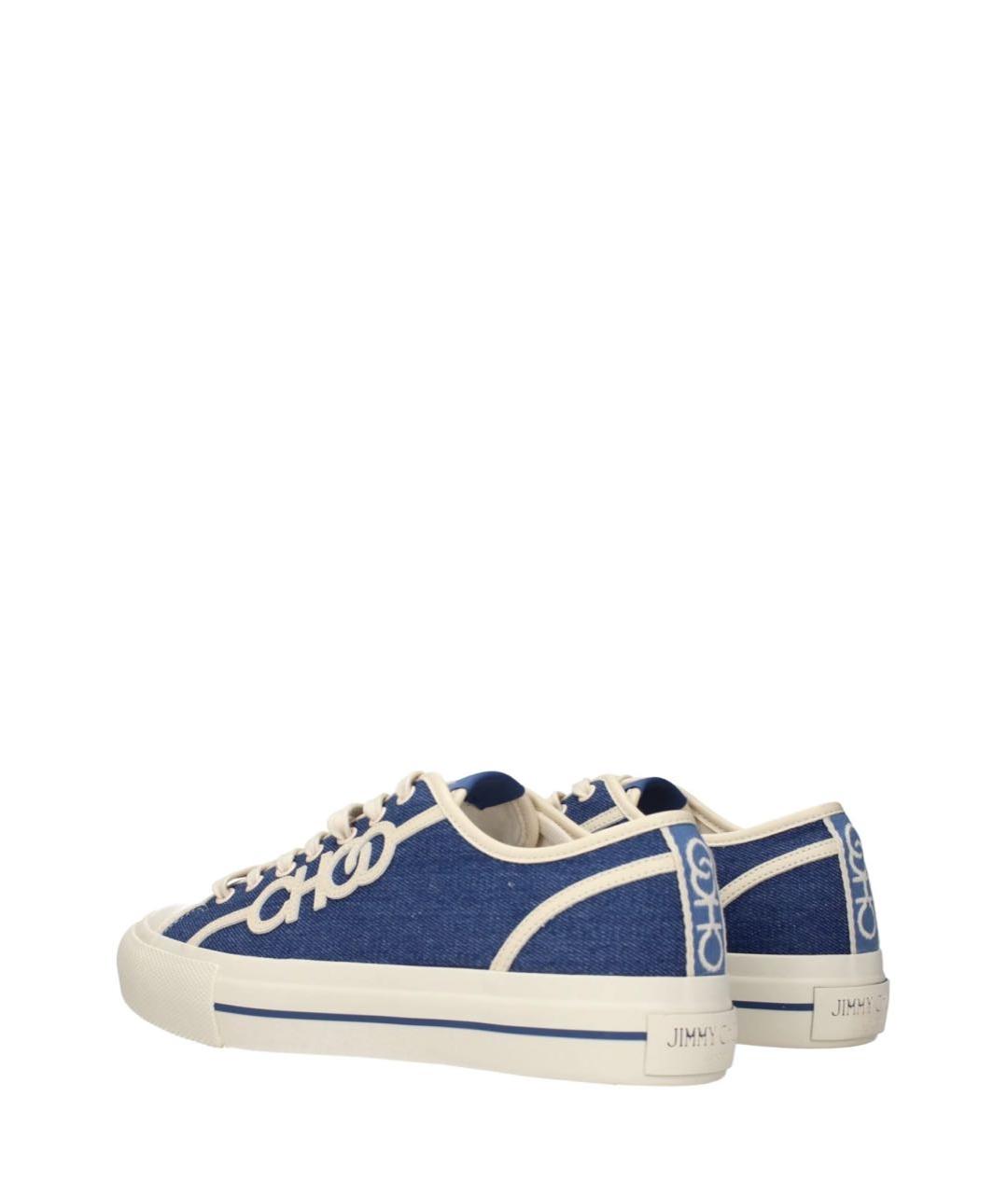 JIMMY CHOO Синие текстильные кеды, фото 3