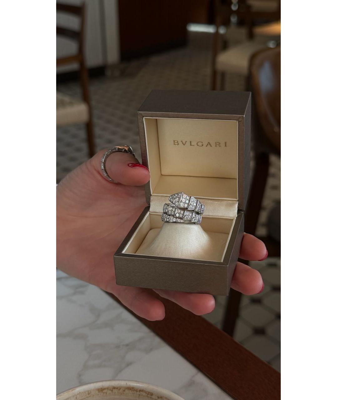 BVLGARI Белое кольцо из белого золота, фото 2
