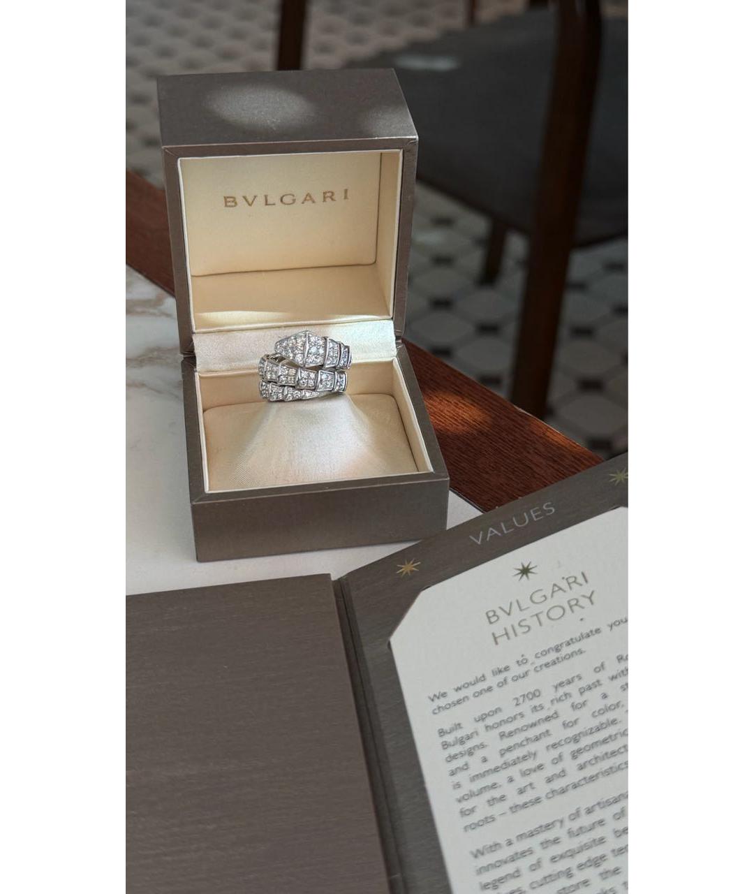 BVLGARI Белое кольцо из белого золота, фото 3