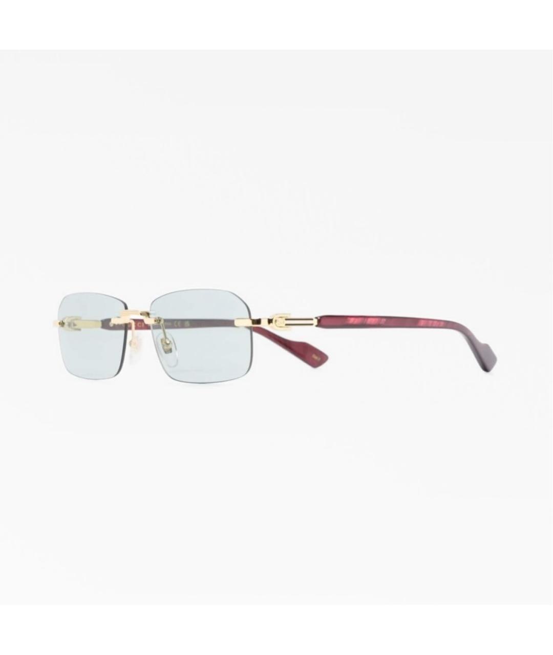 GUCCI Голубые металлические солнцезащитные очки, фото 2