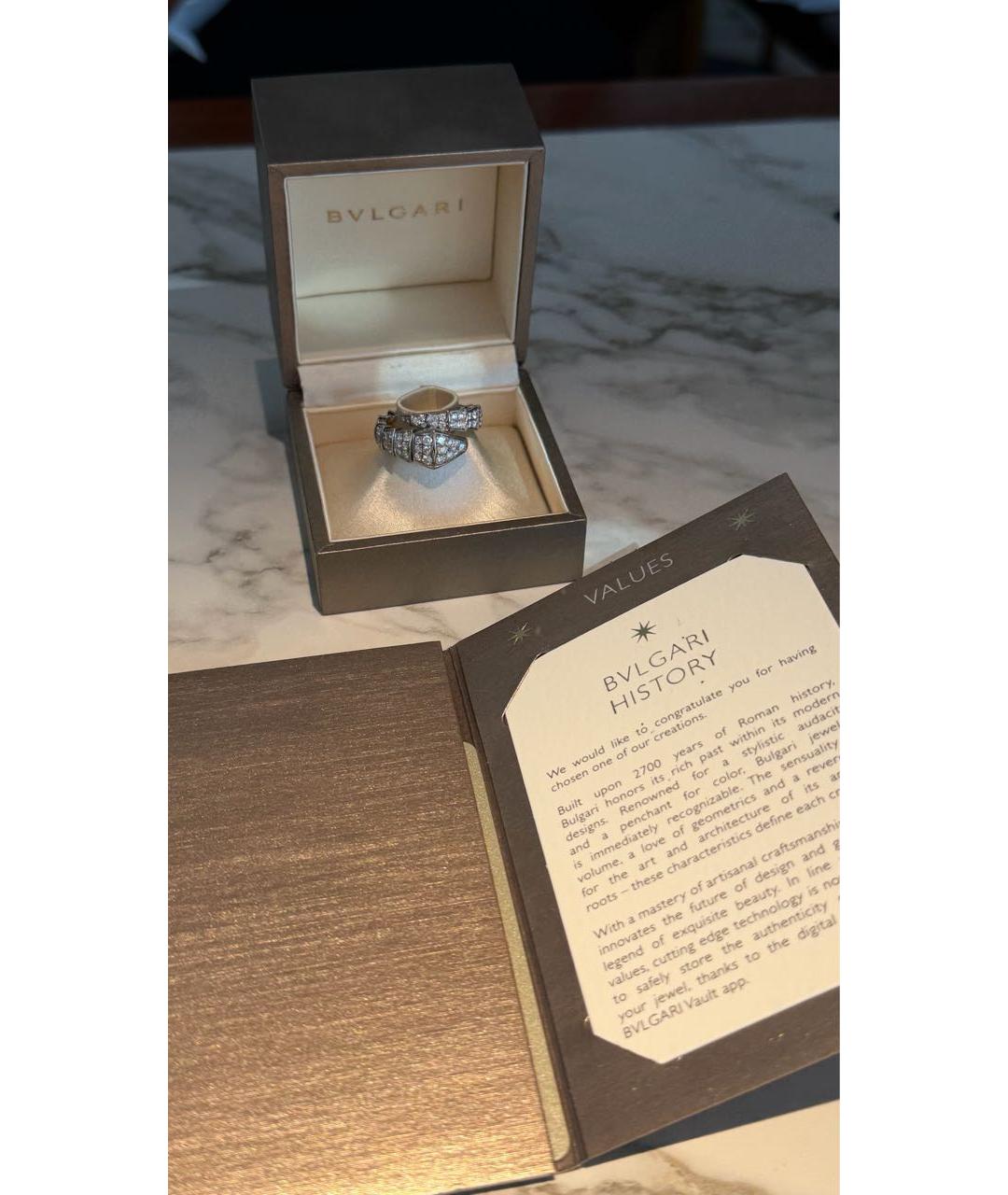 BVLGARI Белое кольцо из белого золота, фото 3