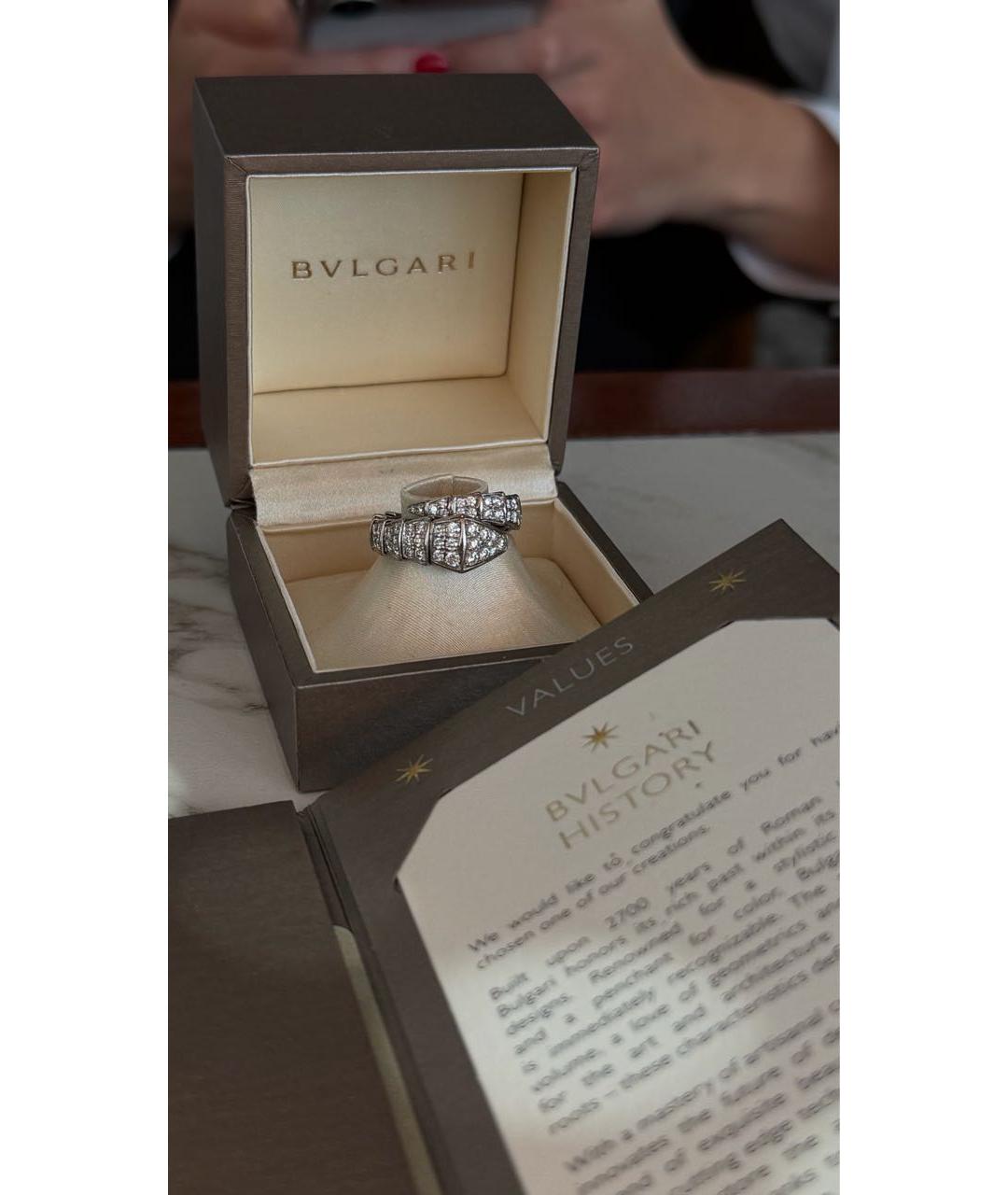 BVLGARI Белое кольцо из белого золота, фото 2