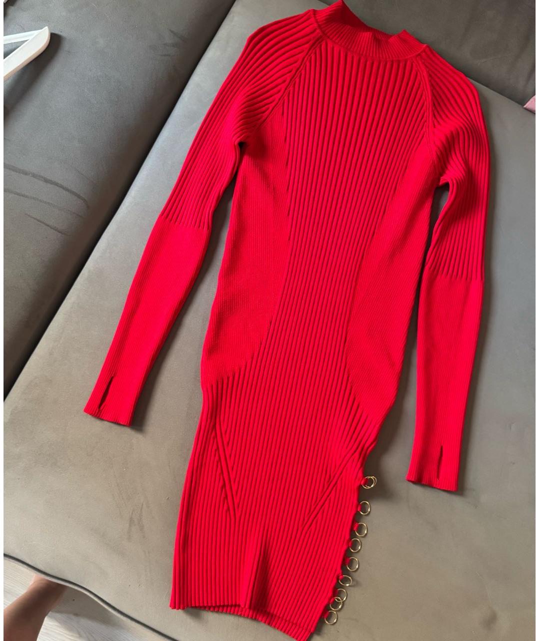 JACQUEMUS Красное полиамидовое платье, фото 2