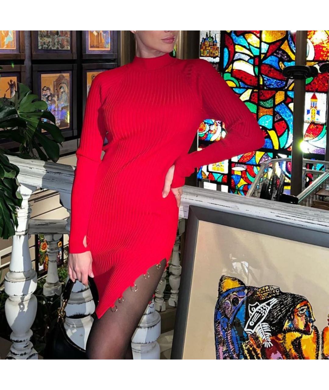 JACQUEMUS Красное полиамидовое платье, фото 8