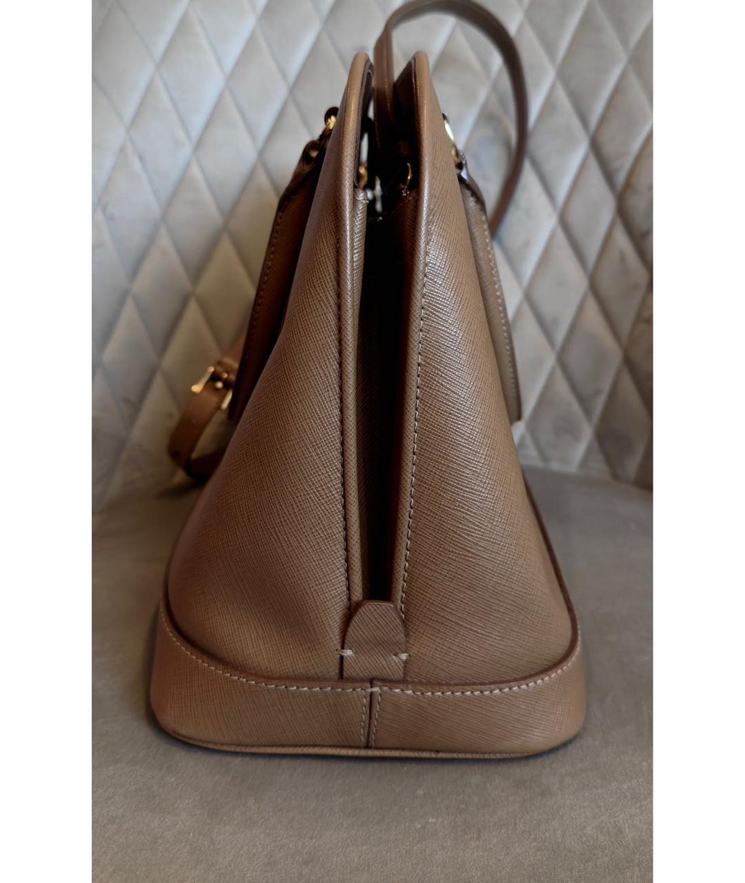PRADA Коричневая кожаная сумка тоут, фото 2