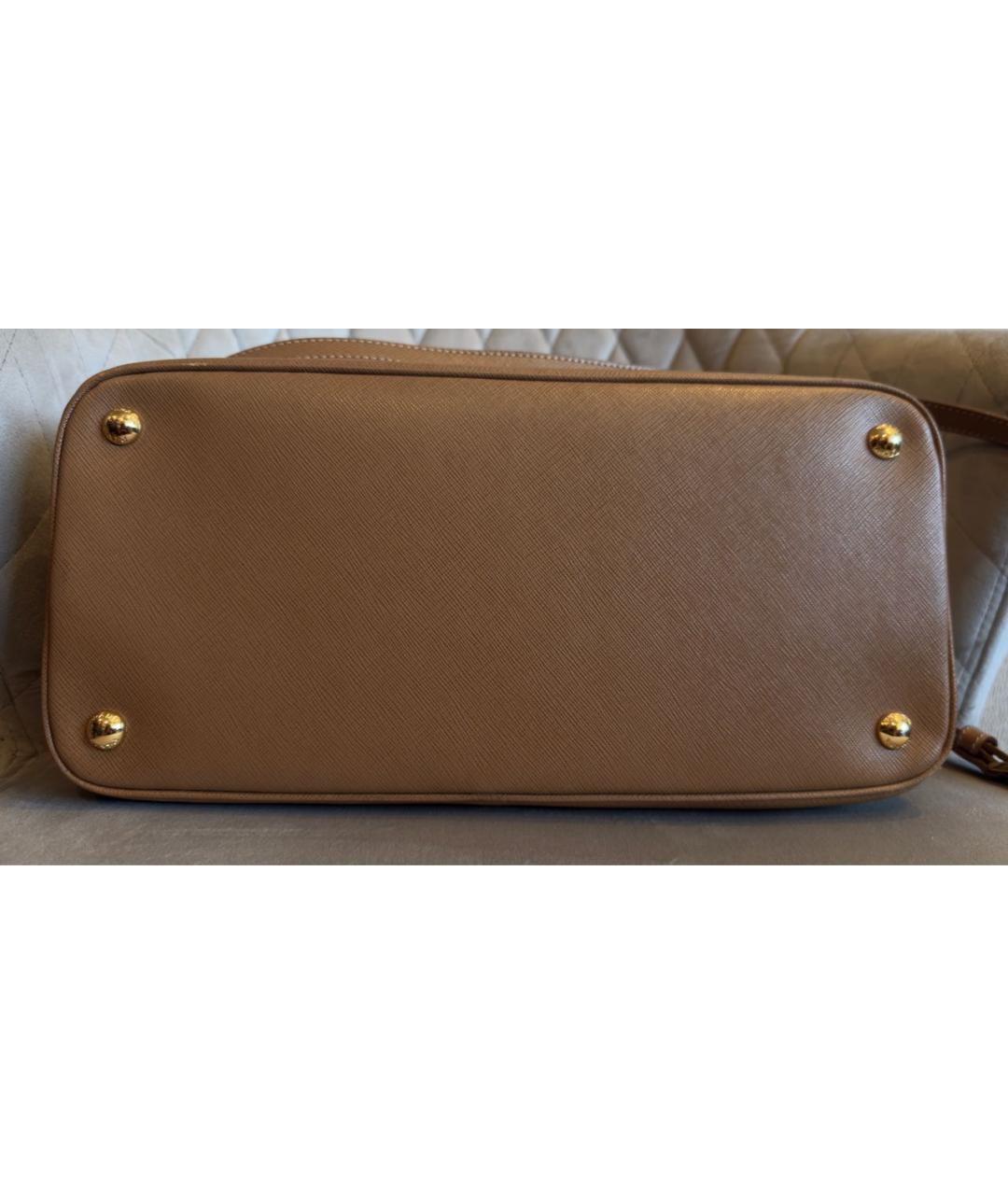 PRADA Коричневая кожаная сумка тоут, фото 7