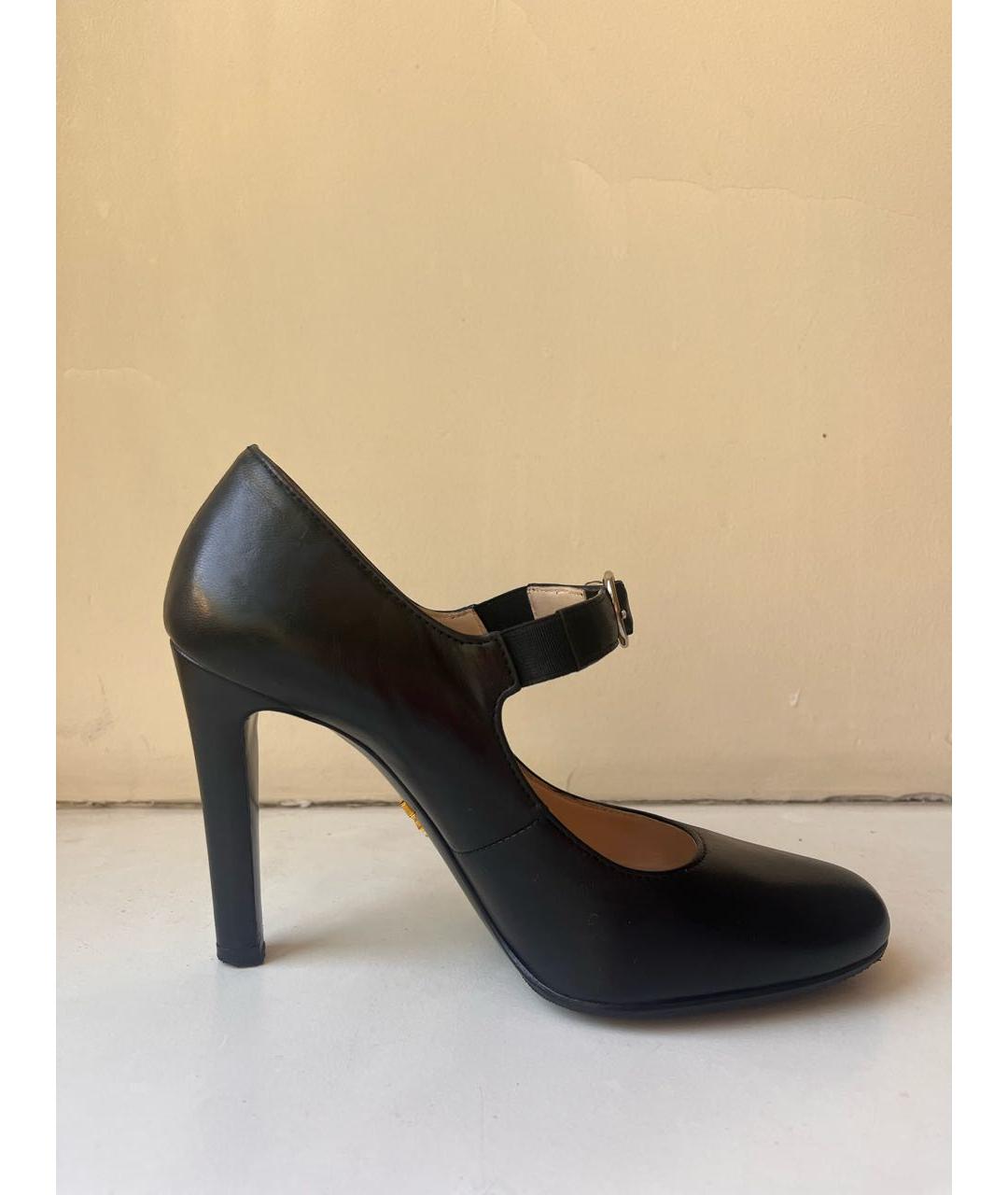 PRADA Черные кожаные туфли, фото 9