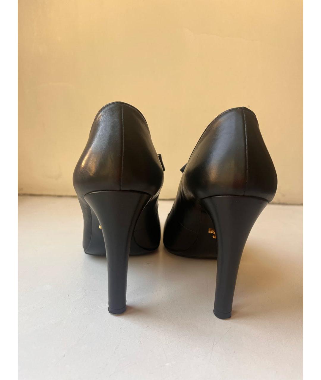 PRADA Черные кожаные туфли, фото 4