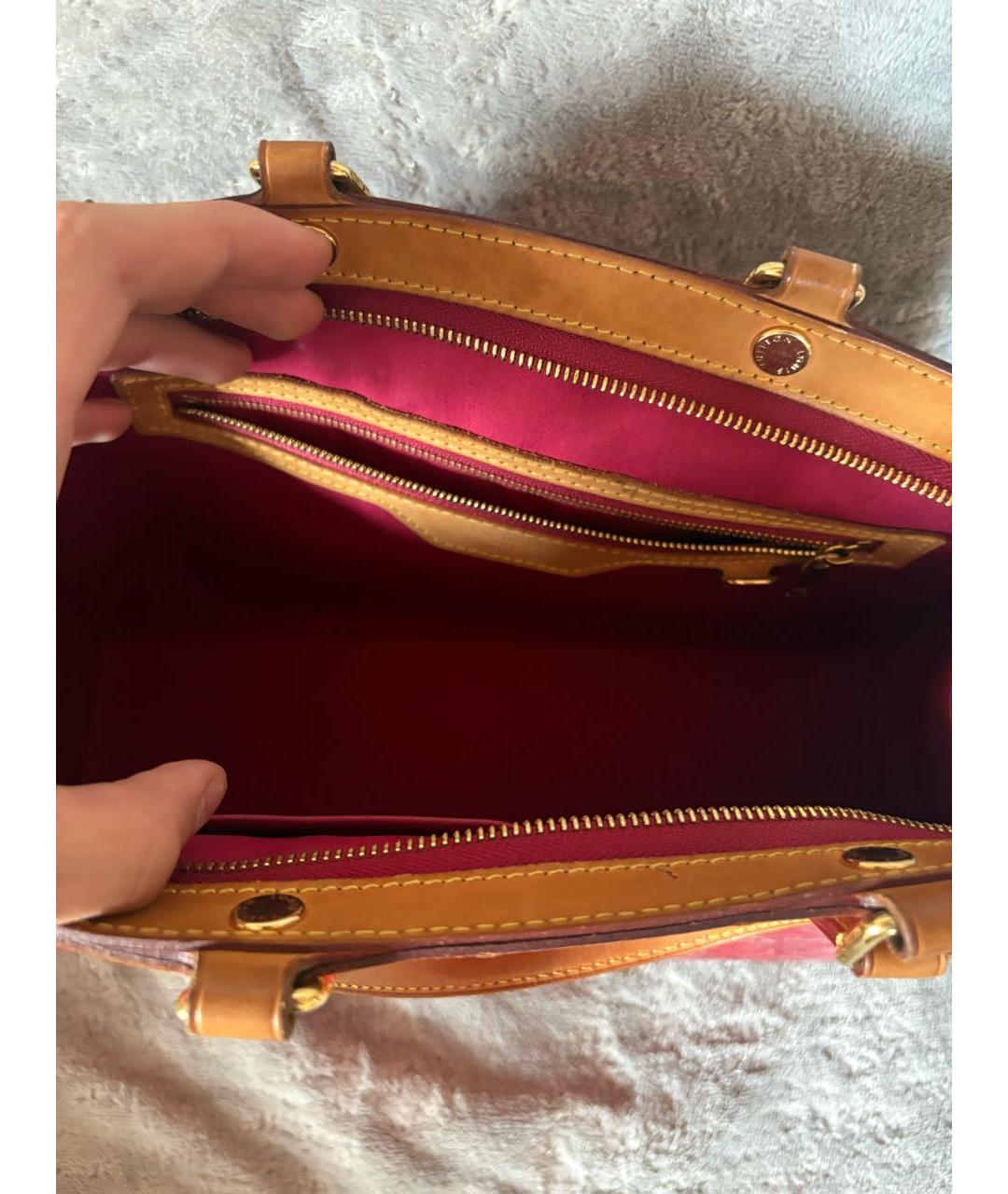 LOUIS VUITTON Красная сумка с короткими ручками, фото 4